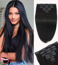 7pcs Clip in Straight Natural Hair Extensions